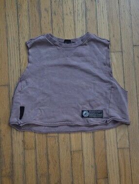 Alphalete Rose Quartz Very Terry Cropped Muscle Tee S